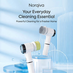 Norqiva Electric Spin Scrubber with 3 Speed Modes and 5 Brush Heads