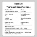 Norqiva Electric Spin Scrubber with 3 Speed Modes and 5 Brush Heads